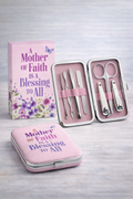 Christian Manicure Gift Set for Mom – 7-Piece Nail Care Kit (Faith-Inspired Mother’s Day Gift)